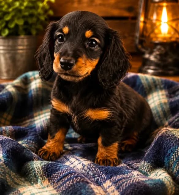 Black and tan long haired girl